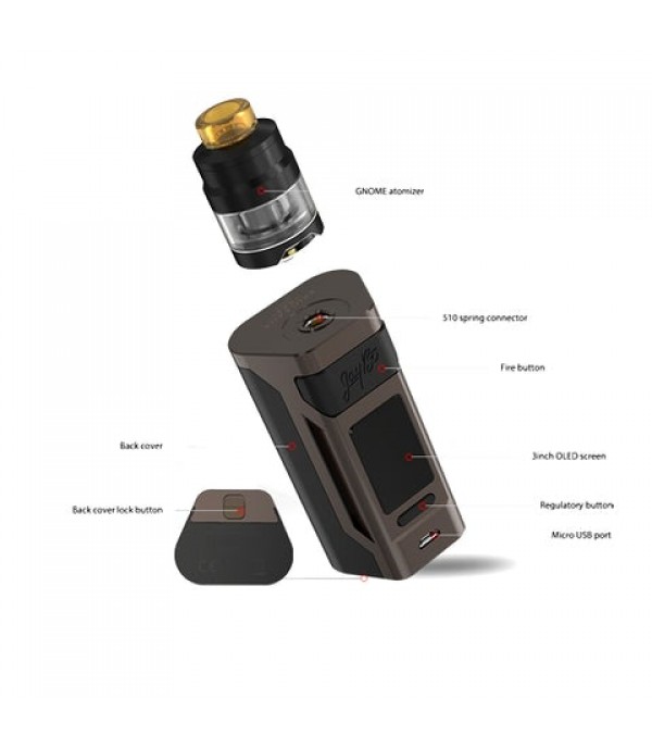 Wismec Reuleaux RX2 20700 TC Kit by Jay Bo Designs (w/ GNOME Tank)